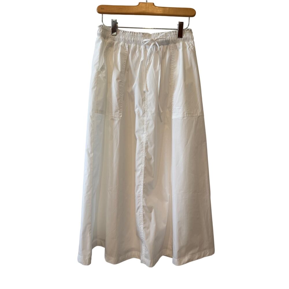 Melloday Crisp White Midi Skirt S